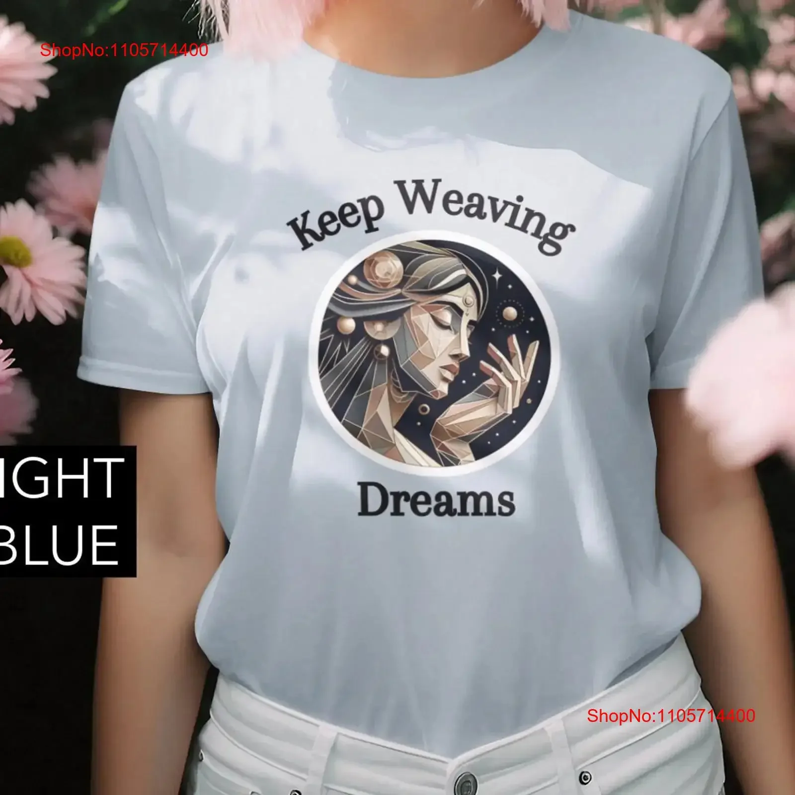 T-shirt Softstyle Keep Weaving Dreams, un design graphique enchanteur qui représente la nature illimitée de nos aspiations
