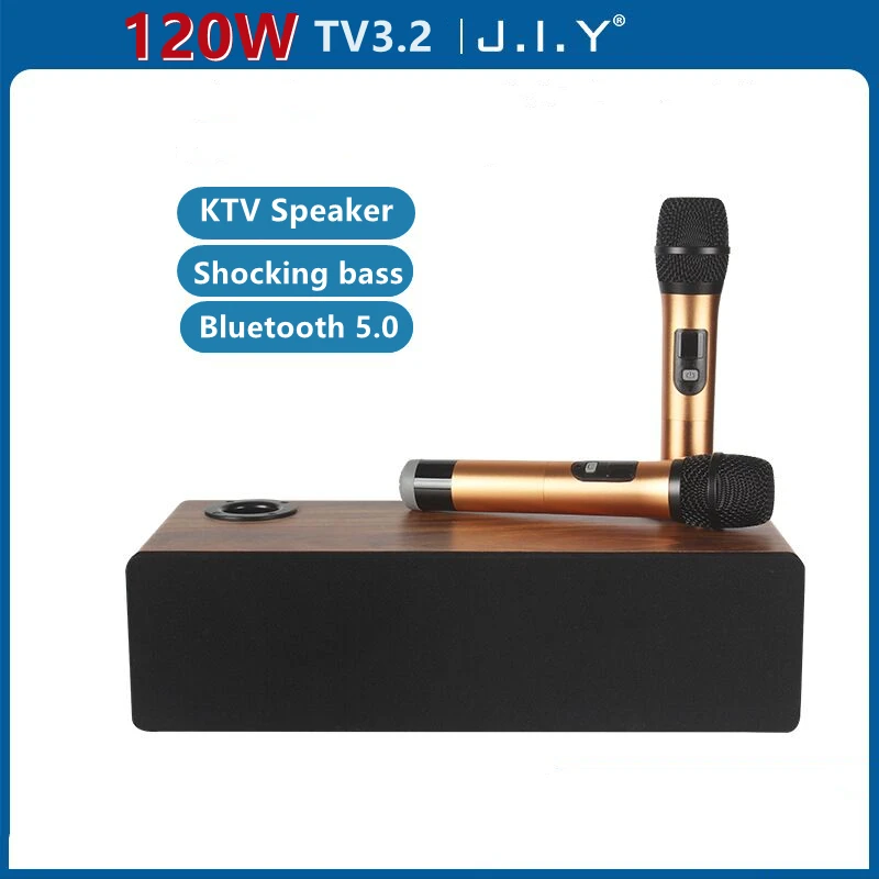 Imagem -02 - Professional Karaoke Wireless Microphon System Audio Conjunto Uhf Handheld Mic Blueteeth Speaker For Party Box Karaoke Church Meeting