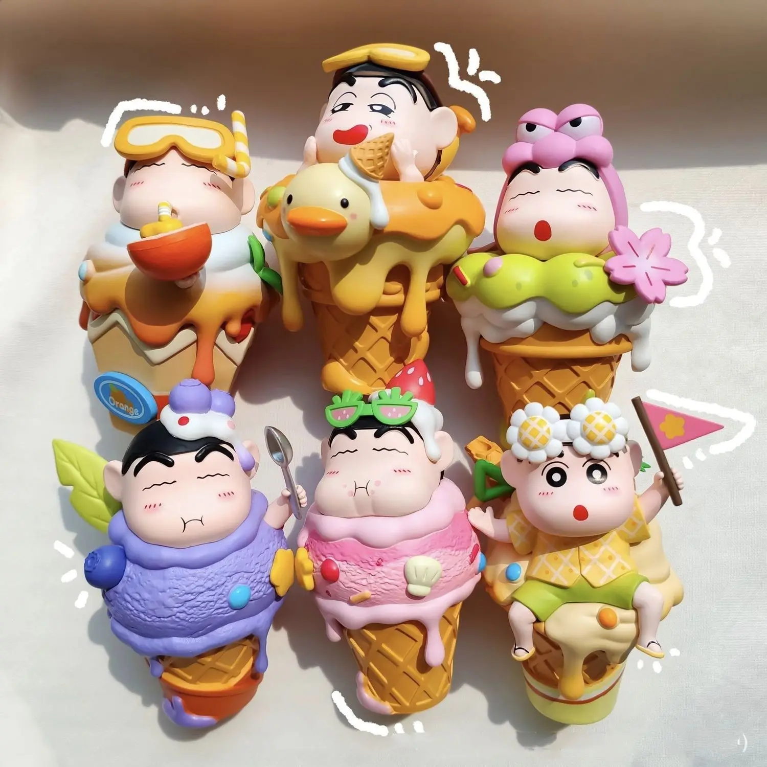 Sommerfrucht-Eiscreme Xiaoxin Serie Figur, Crayon Xiaoxin Anfänger Bürofigur Desktop-Dekoartikel Geschenk