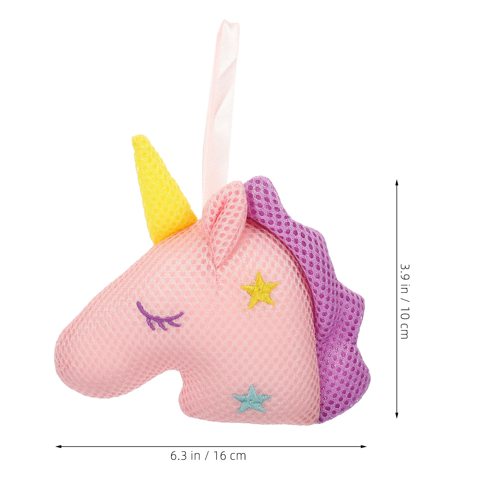 

2pcs Unicorn Bath Shower Ball Mesh Exfoliating Sponge For Kids Adults Deep Clean Soft Bath Sponge With Hanging Loop Pink White