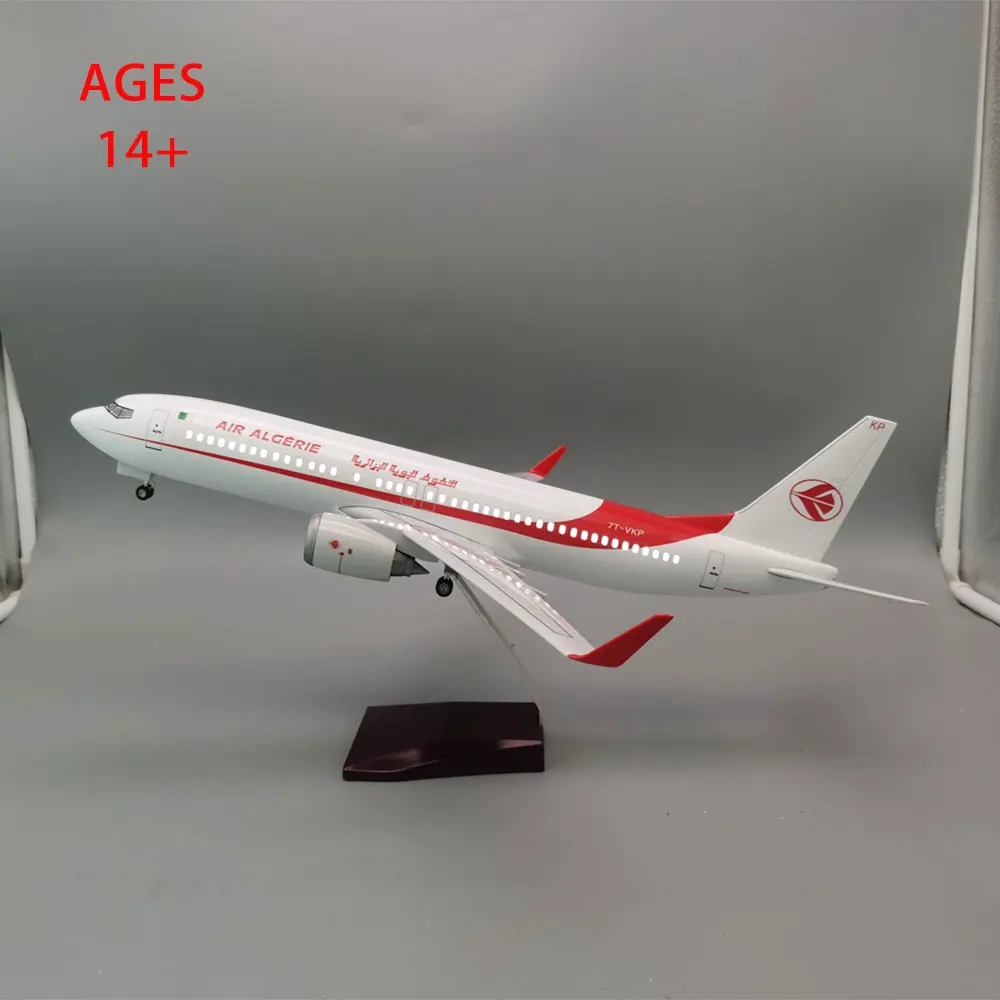 

737-800 Algeria 47cm 1/180 Scale Airplane Model Aircraft Model With Light And Wheel Landing Gears Plane Aviation Simulation Boy