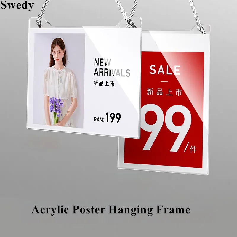 

5 PCS A5 148x210mm Supermarket Retail Store Promotion Price Advertising Display Banner Frame Acrylic Sign Holder Poster Frame