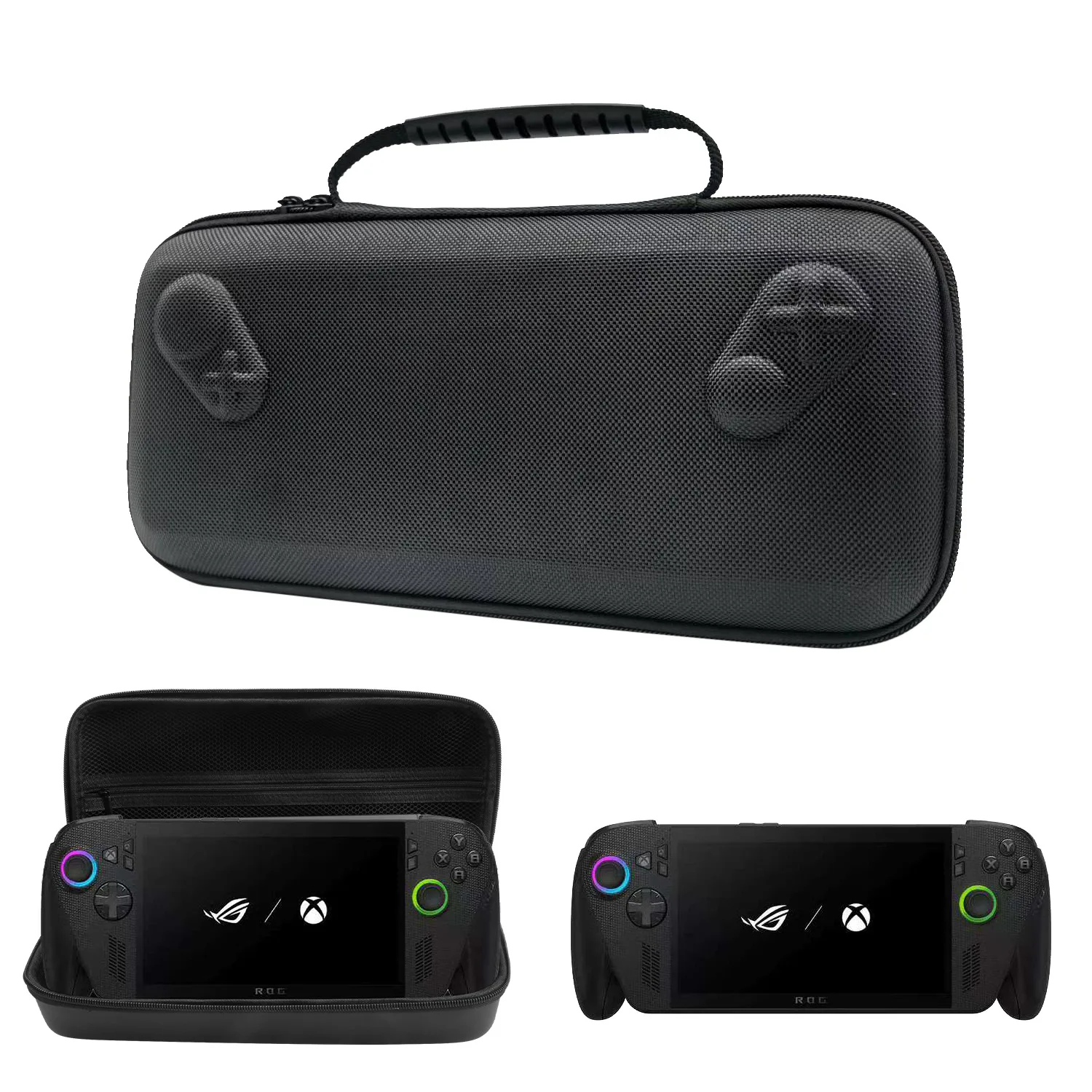 ل ROG Xbox Ally X /ROG Xbox Ally 2025 حقيبة حمل السفر حقيبة التخزين الغطاء الواقي هارد شل الحقيبة المدمج في حامل