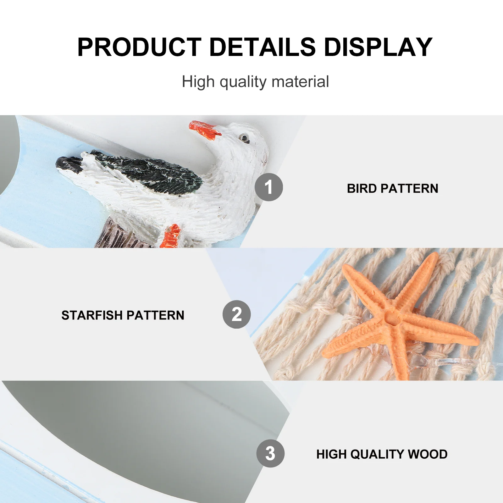 

1pc Mediterranean Wooden Tissue Box For Home Office Desktop Storage Decorative Holder Classic Striped Star Design Tissue