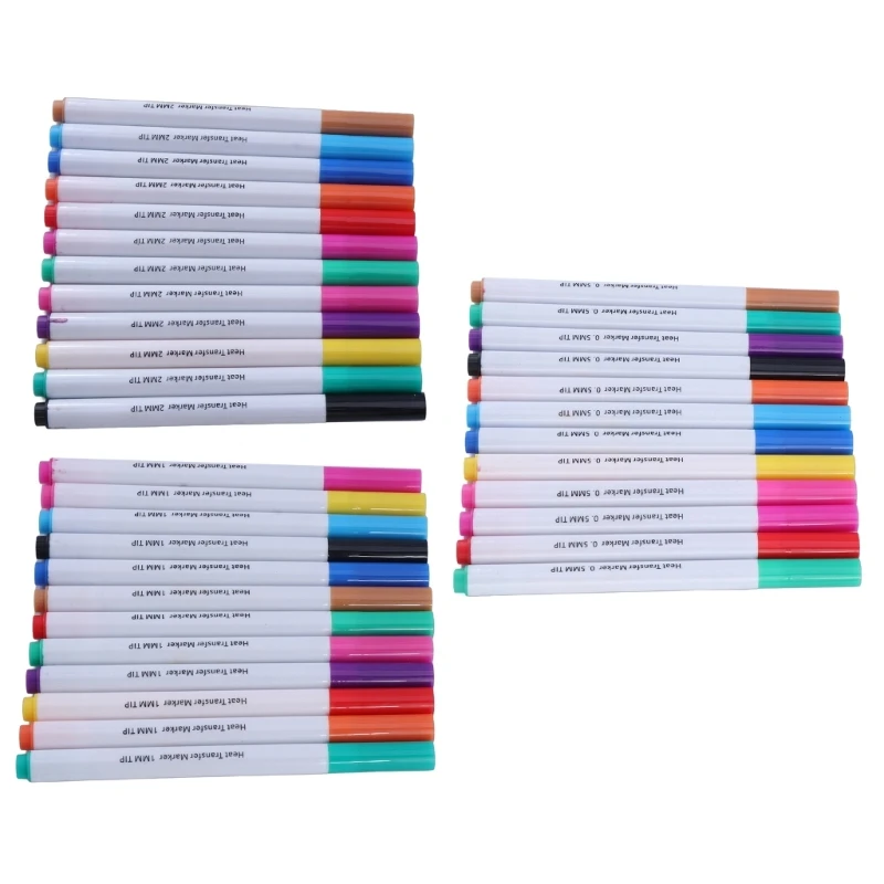 12 Colors Sublimation Marker Pen 0.5mm 1mm 2mm Nib Heat Transfer Markers Gift Dropship