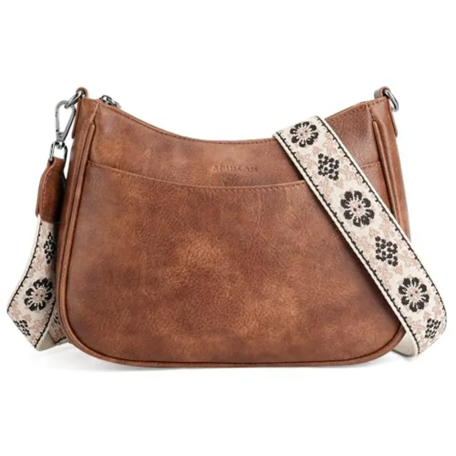 

Trendy Leather Crossbody Purse with Adjustable Strap, Women's Shoulder Handbag