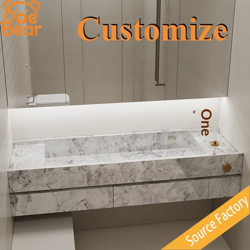 Natural Marble Vessel Sink Above Counter Stone Wash Basin Carrara Marble Bathroom Basin for Home Villa Hotel Bathroom Decor