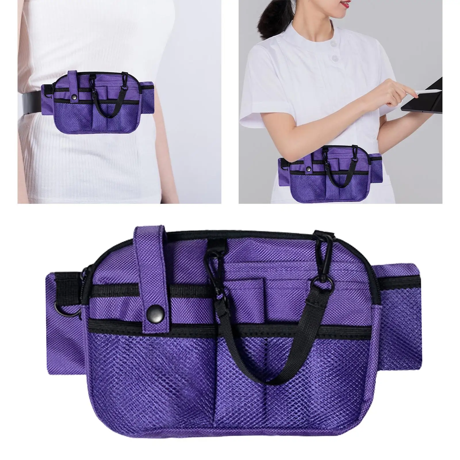 Nurng Fanny Pack Multi Compartment Case Nurse Tool Storage Waist Bag Nurse