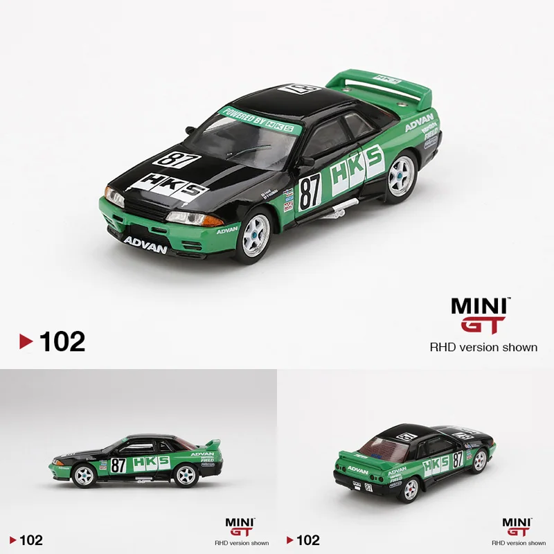 TSM MINI GT 1:64 #102 Nissan Skyline GT-R R32 Gr A #87  1992 A  Car Model gift