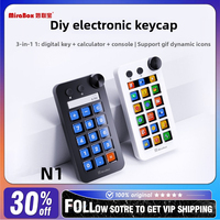 Mirabox N1 Numeric Keypad with Screen Buttons Custom Knobs 15Key Stream Deck Visual Customization Laptop Desktop Console
