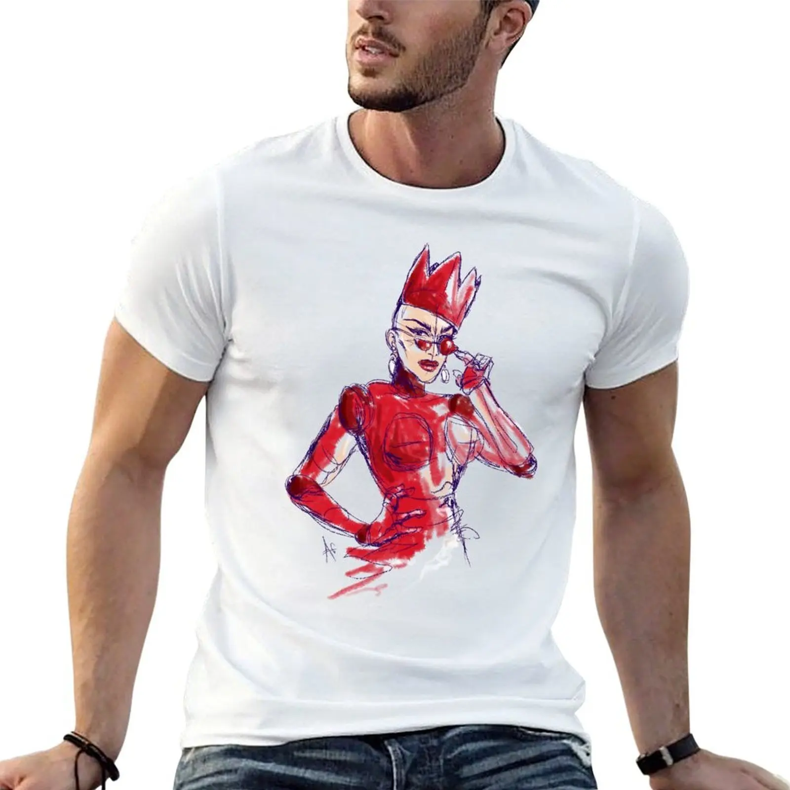 Sasha Velour T-Shirt man graphic t shirt cotton tshirt 100% man t shirts cotton T-shirt