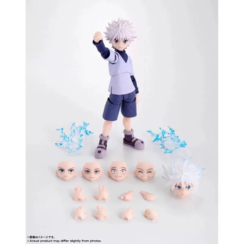 

Brand New Genuine Bandai SHF Full-time Hunter HUNTER Killua Beats The Enemy Guest Killua Figure Gift Ornament Model in Stock