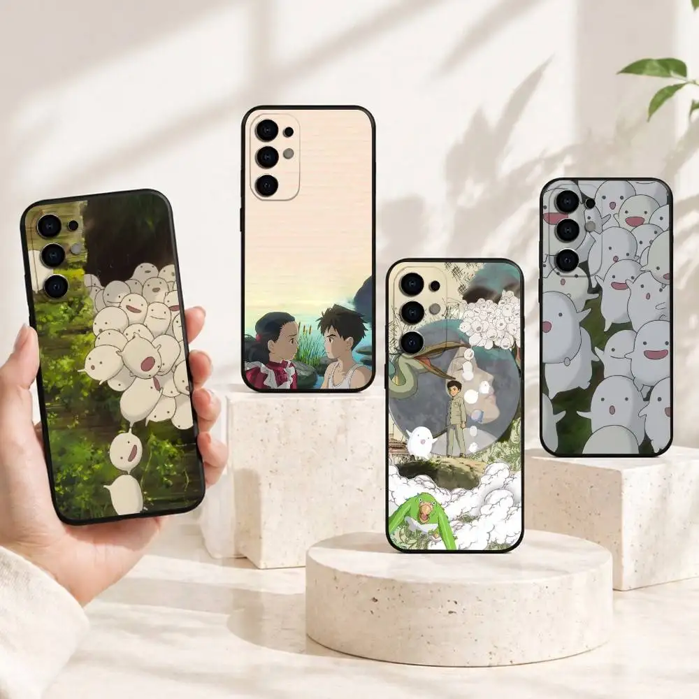 The Boy and the Heron Phone Case For Samsung S25,S24,S21,S22,S23,S30,Ultra,S20,Plus,Fe,Soft Silicone Black Cover