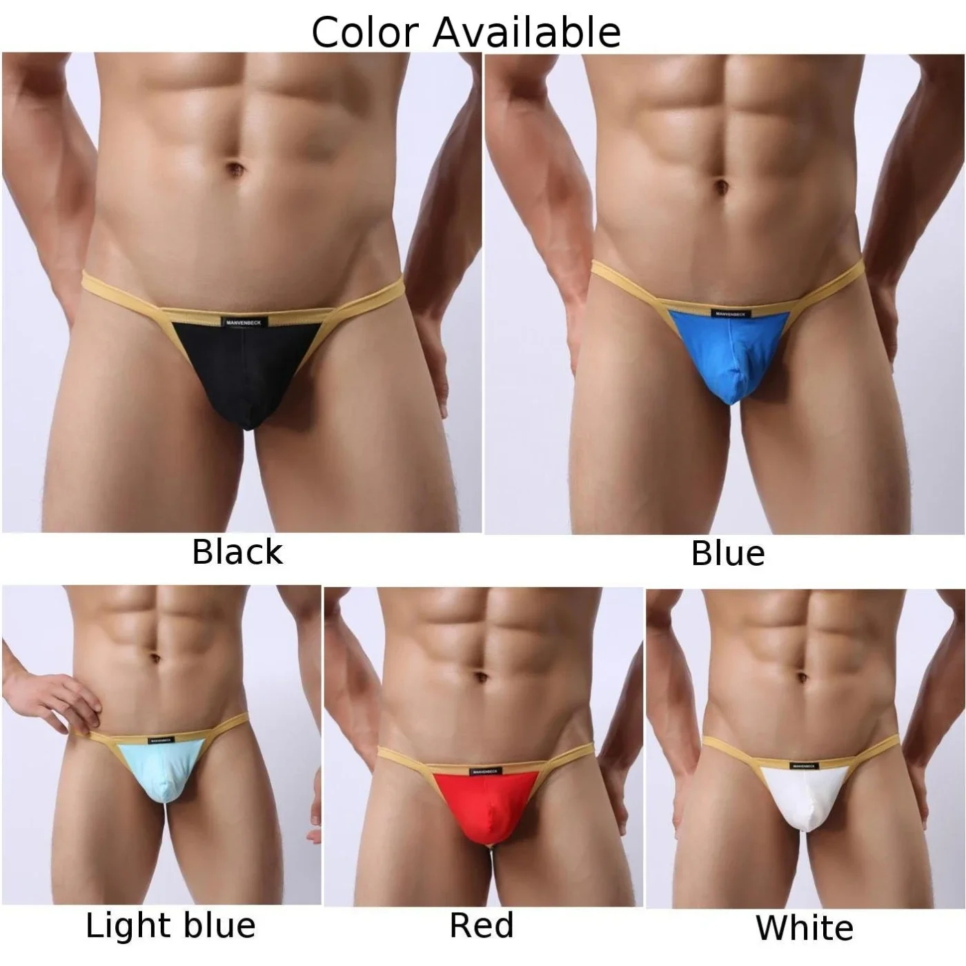 Sexy Men G-string Thongs Jockstrap T-back Underwear Briefs Underpants Panties Low Waisted Seamless Breathable Men\'s Pants