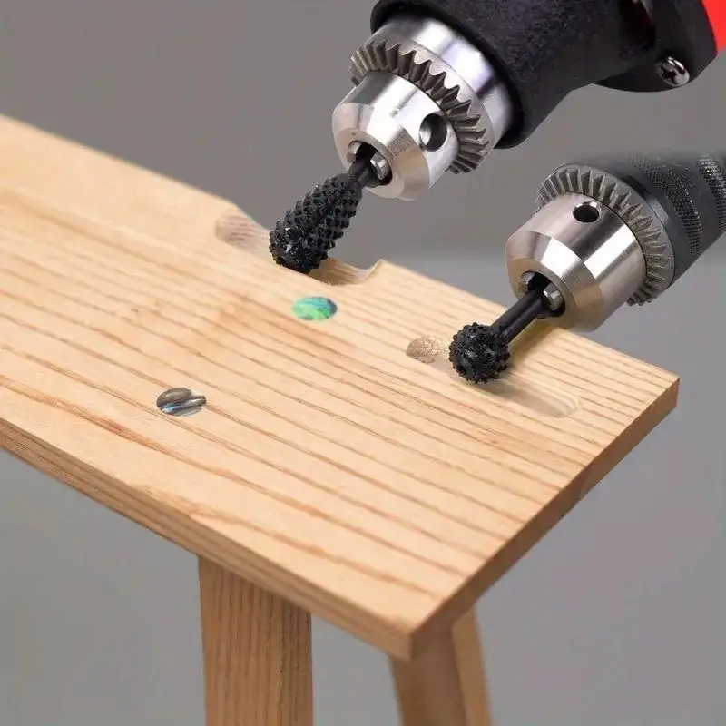 Rotary Files Wood Carving 5pcs Grinding Head Embossing Tools Set for Efficient Engraving on Soft and Hard Wood Surfaces