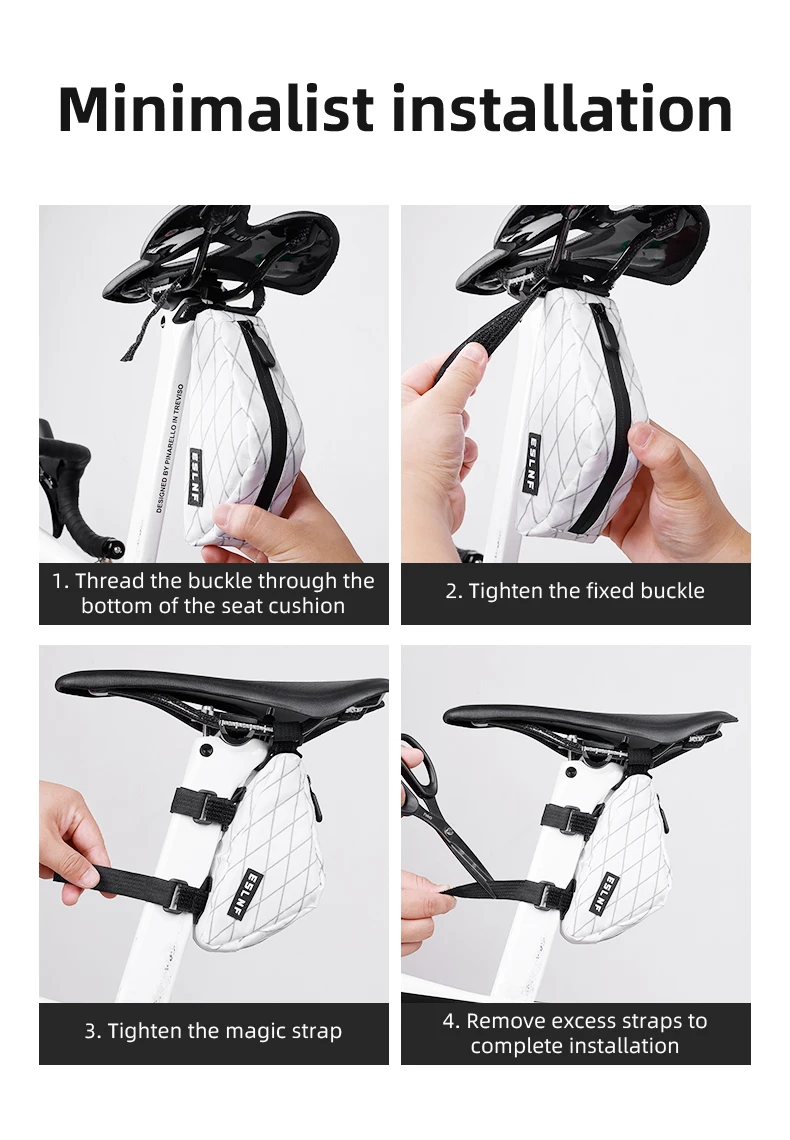 ESLNF Leichte Fahrradtasche Modische Fahrradrahmentasche MTB Rennrad Satteltasche Wasserdichte Fahrrad-Hecktasche – Detail 9