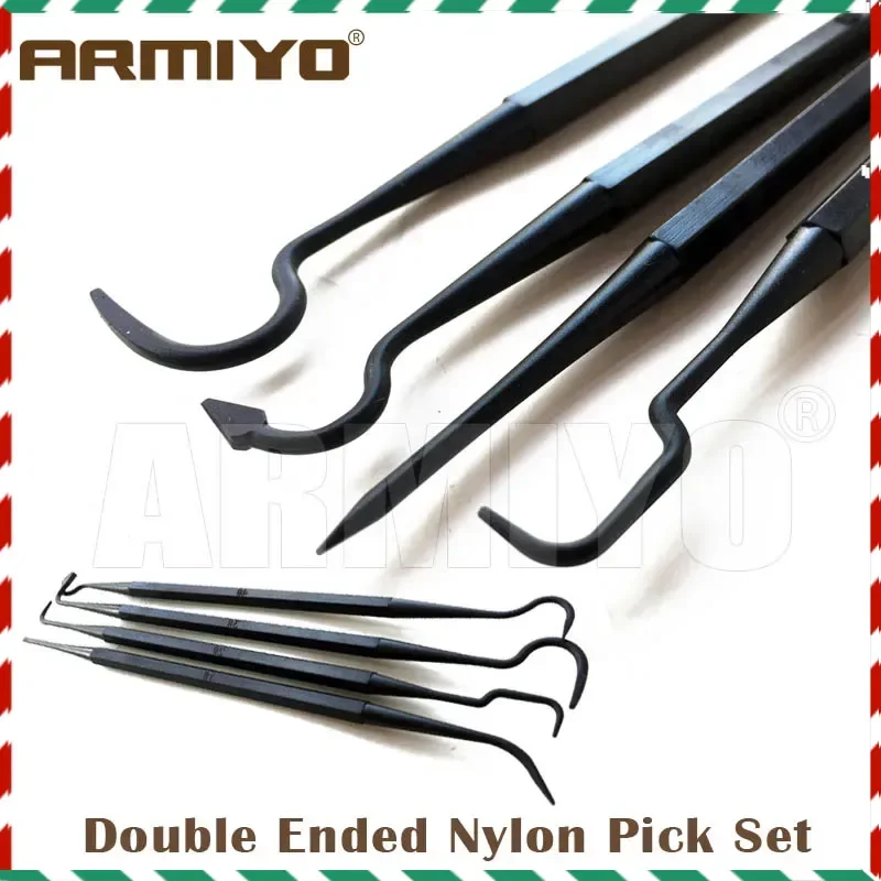 

Armiyo 4pcs/Set Double Ended Nylon Pick Set Cleaning Kit Tool For Hunting Barrel Cleaner Accessories 205mm Length