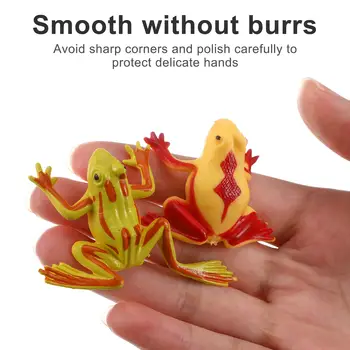 1 sada prémiových PVC miniaturních drobných žab, realistických figurek žab pro zahradní dekoraci, hračky, terénní úpravy, malé sošky obojživelníků 8 nejlepší prodej mini plastové žáby - №6