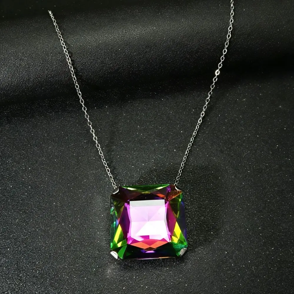 New Design Square Shape Square Rhinestone Pendant Large Size Rhinestone Crystal Crystal Exaggerated Giant Large Crystal