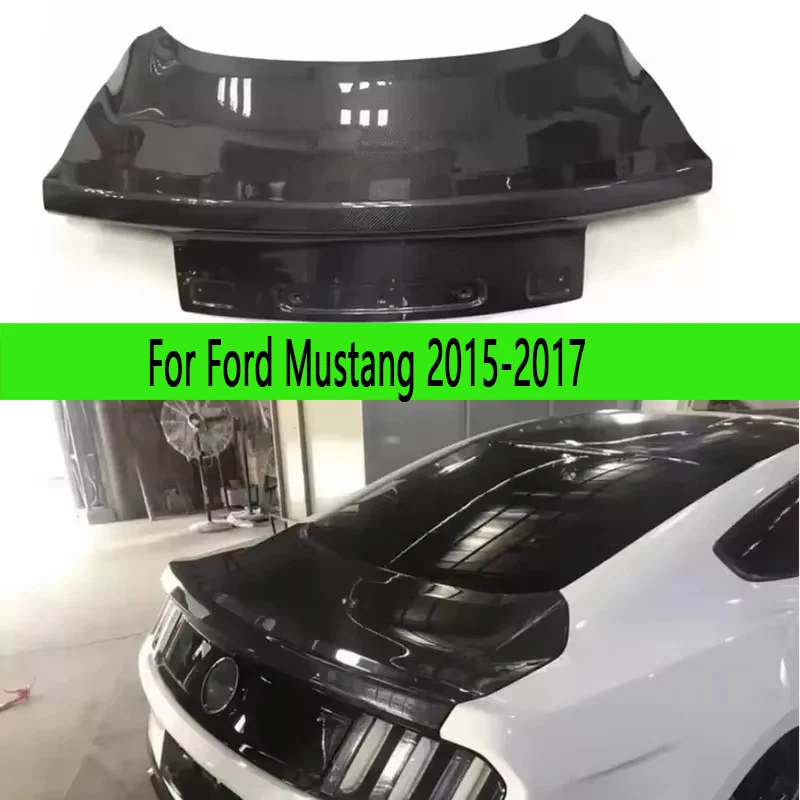 For Ford Mustang 2015-2017 Carbon fiber trunk lid the trunk lid encloses the upper lid behind the trunk lid Upgrade Auto Parts