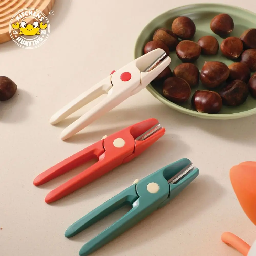 Stainless Steel Chestnut Sheller Ergonomic Handle Labor-saving Chestnut Clip Non-slip Easy To Clean Walnut Opener Nut Processing