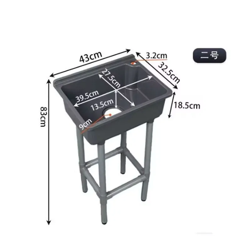 Pumpable mobile sink Balcony Outdoor temporary kitchen Sink Simple large single slot wash basin Plastic vegetable basin