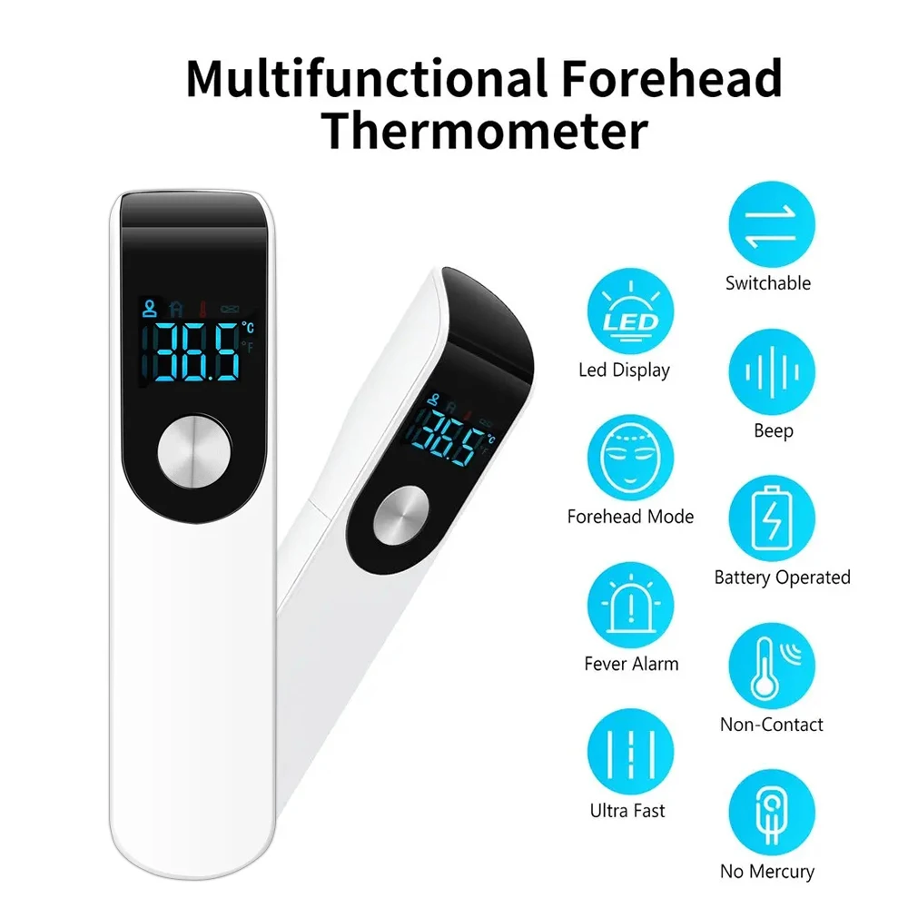 Backlit Medical Temperature Infrared Non-contact Thermometer Forehead Digital Thermomete LCD Display Fever Measure Baby Adult