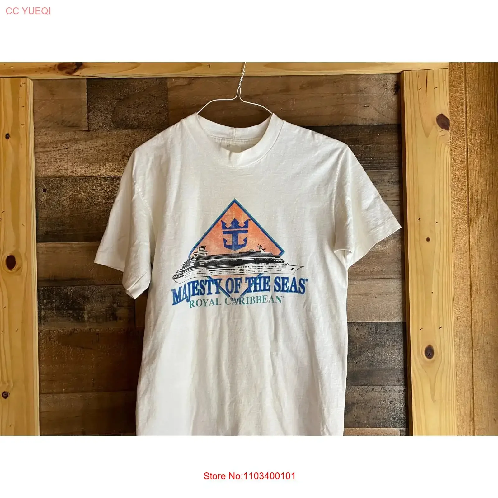 Camiseta Royal Caribbean VTG para adultos, talla mediana, Majesty Of The Seas Cruise Ship Travel, vintage, lavada, transpirable, elegante
