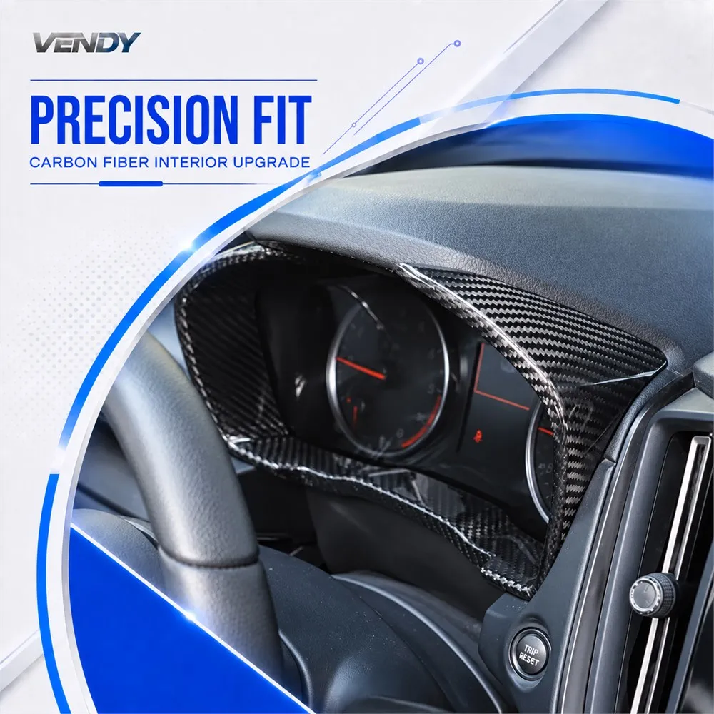 Real Carbon Fiber For Subaru WRX 2022-2025 Speedometer Gauge Cluster Frame Trim Interior Cover Trim Modified Parts Accessories
