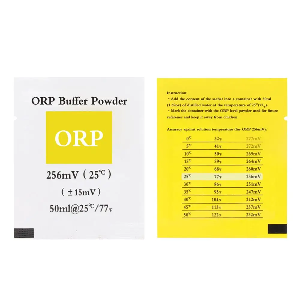 PH Buffer Powder 4.00 6.86 9.18 ORP 7.00 10.01 Calibration Powder 256mv 25c Correction Solution Powder for Testing Measure