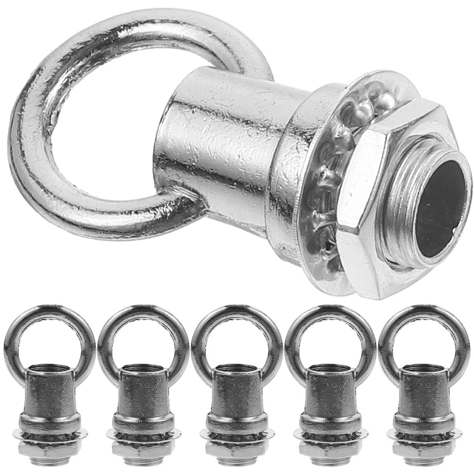 

6 Pcs M10 Threaded Hooks for Pendant Light Fixture Lamp Parts 50kg Load Iron Ceiling Hooks Safe Hanging Solution