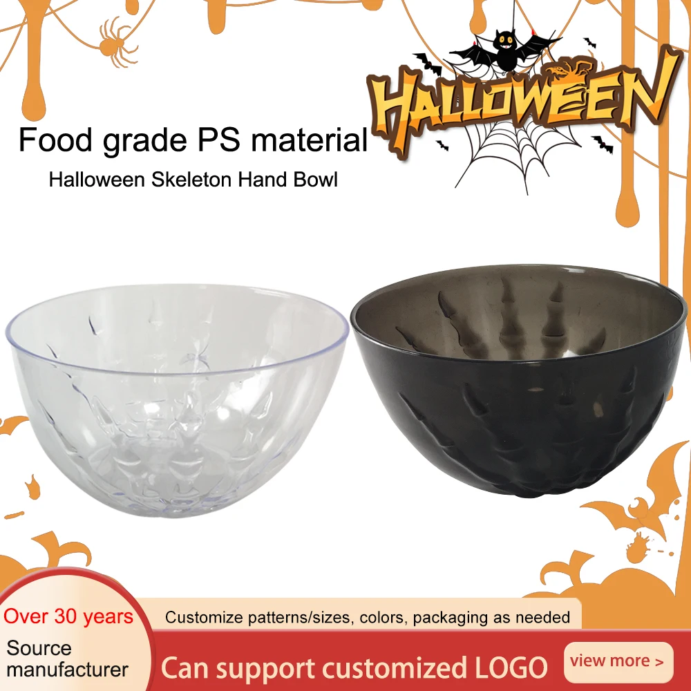 

new halloween party tableware Halloween Black white Web Bowl Fruit Biscuit Package Bowl Trick or Treat Decoration for Halloween