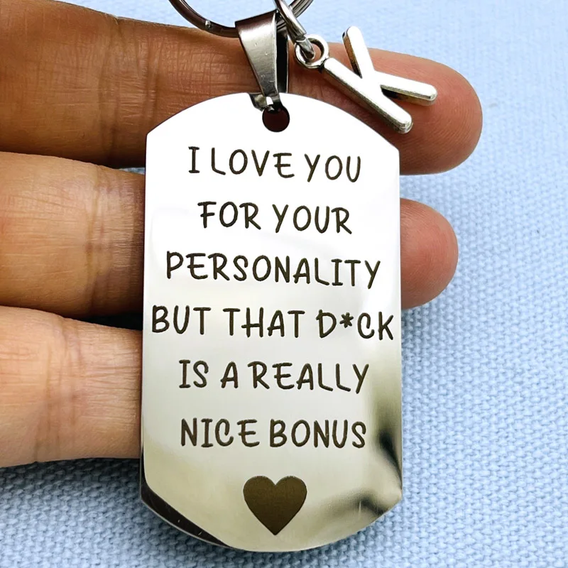 Funny Gifts for Boyfriend Husband I Love You for Your Personality Keychain Unique Rude Birthday Anniversary for Him Fiance Men