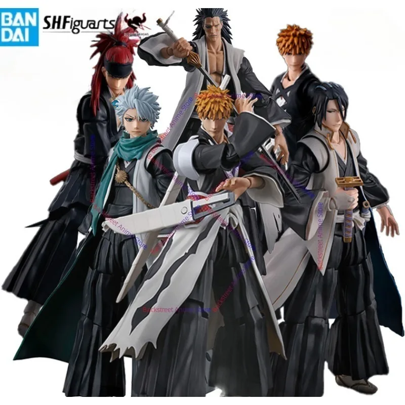 Original Bandai S.H.Figuarts Ichigo Kurosaki Kenpachi Zaraki Toshiro Hitsugaya Renji Abarai Byakuya Kuchiki Action Figure