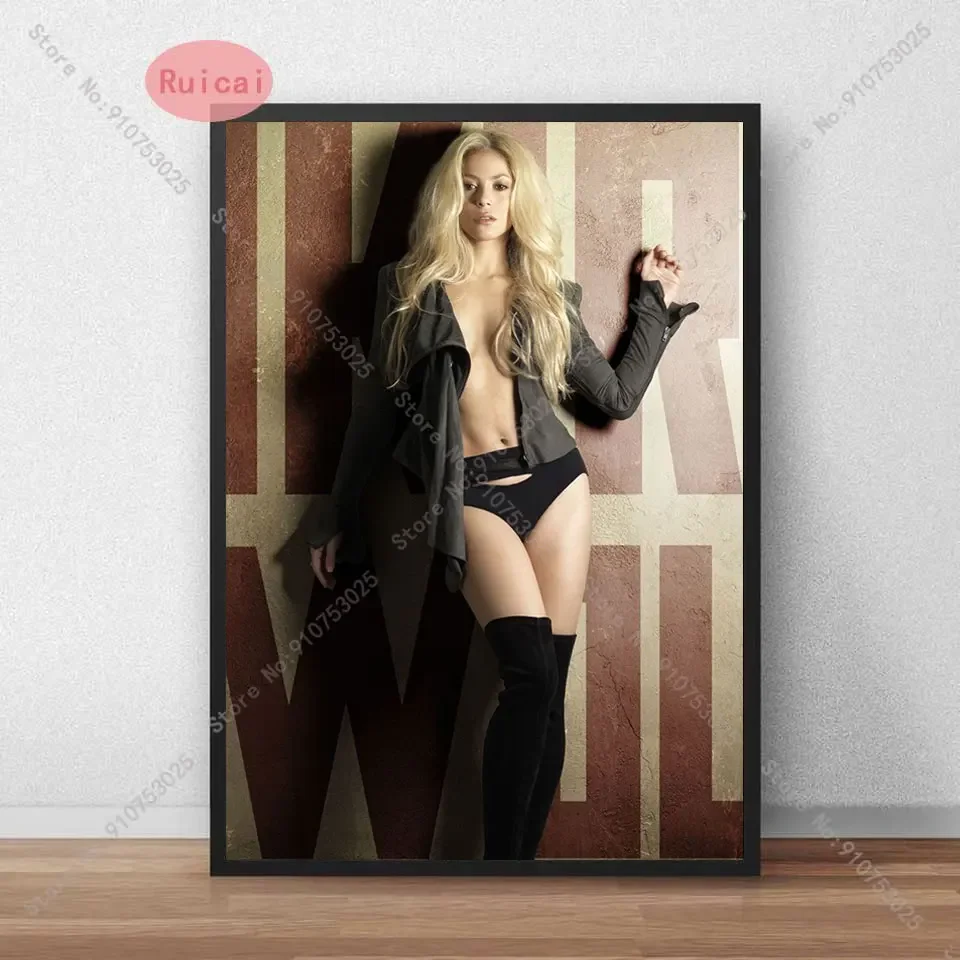 Shakira Posters Poster Music Singer Star Canvas Posters and Prints Photo Portrait Pictures Bar Hotel Cafe Wall Art Decor