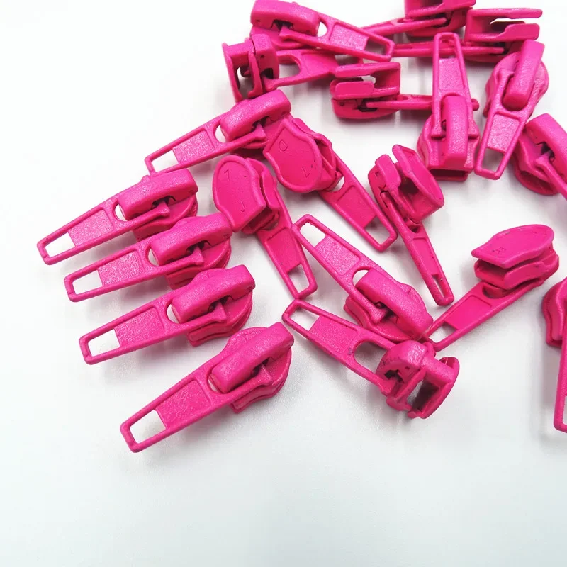 10-100 Stuks 3 #/5 # Nylon Coil Auto Lock Rits Puller Diy Naaien Tool Rits Slider 20 Kleuren