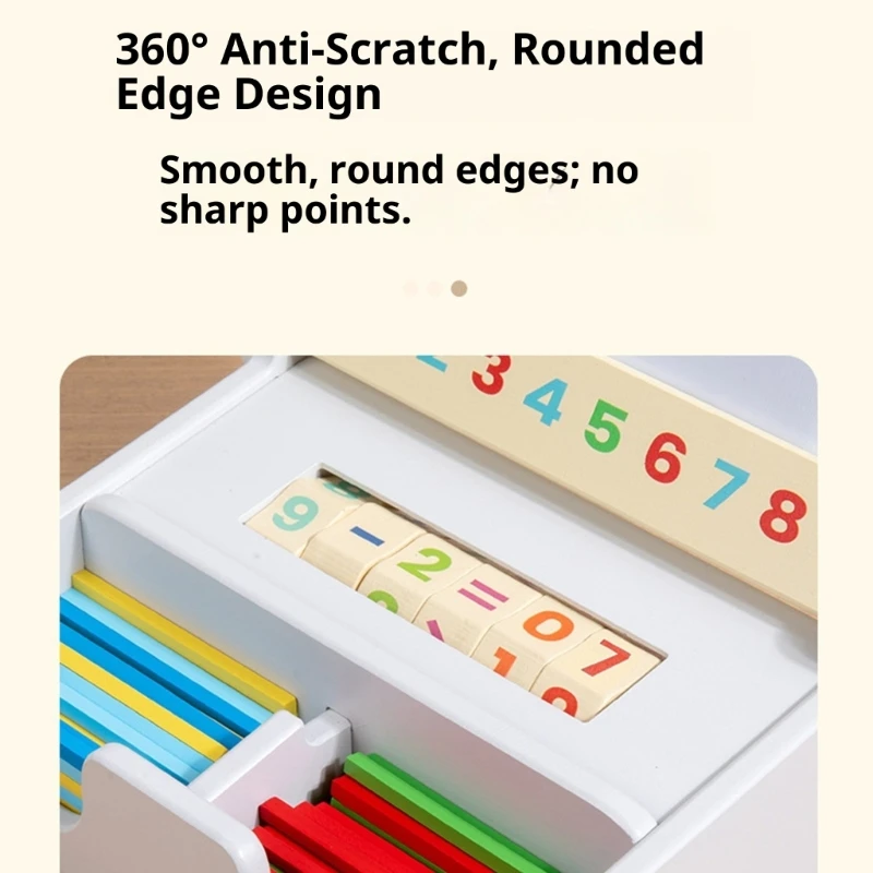 Arithmetics Educational Board Chalk Marker Area And Organized Storage Slots