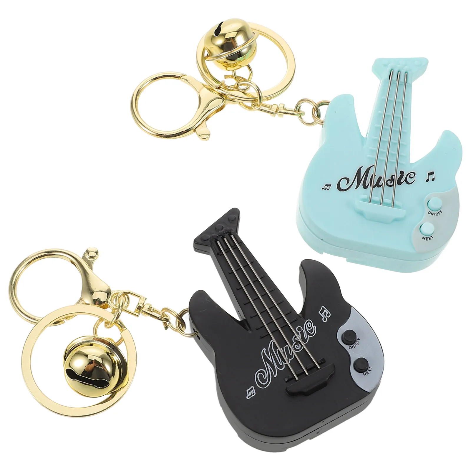 

2 шт. Брелок-гитара, миниатюрный брелок-гитара, декоративный элегантный брелок для ключей, сумок, кошельков, стильное украшение