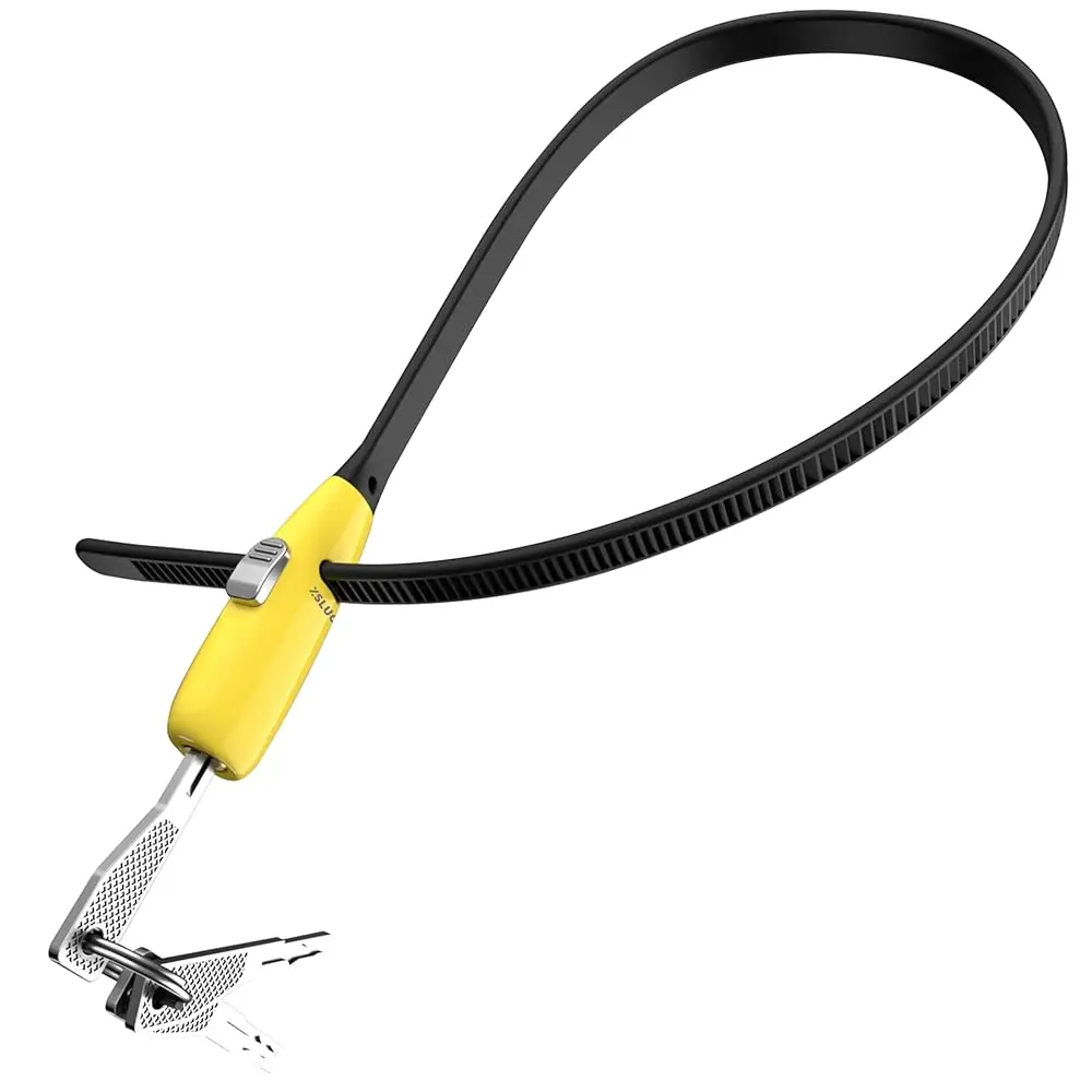 

Велосипедный замок-стяжка 20 дюймов, регулируемый, с 3 универсальными ключами, всепогодный, из нержавеющей стали, надежный замок для дверей, колясок, сумок