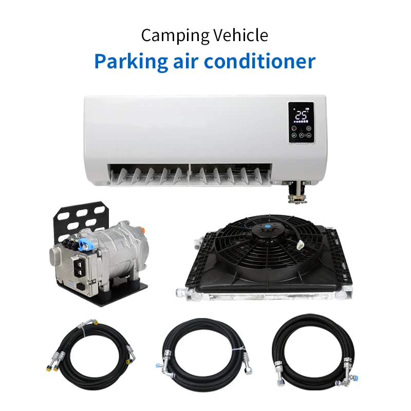 Camper Van Truck Excavator Electric Parking Cooling Air Conditioning Kit 12v 24v