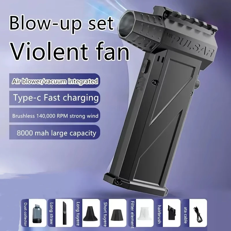 Youpin Violent Blower Fan X3pro Turbo Jet Fan Handheld Brushless Motor 140000 RPM Wind Speed 62m/s Type-C Charging Turbo Jet Fan