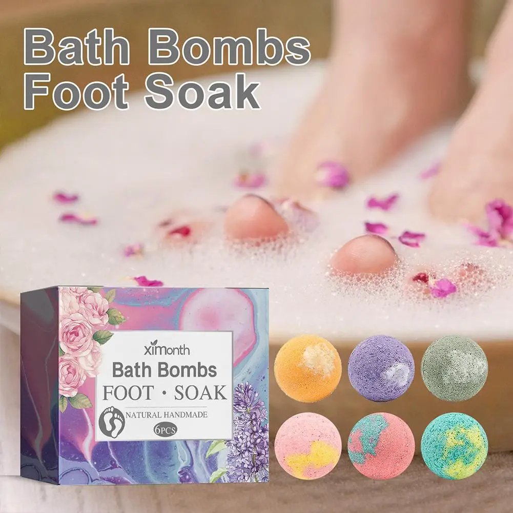 

Sdotter 12Pcs Herbal Essential Oil Bubble Bath Ball Gift Spa Ball Foot Natural Handmad Bath Organic Mini Bath Bombs Bathing X6H2