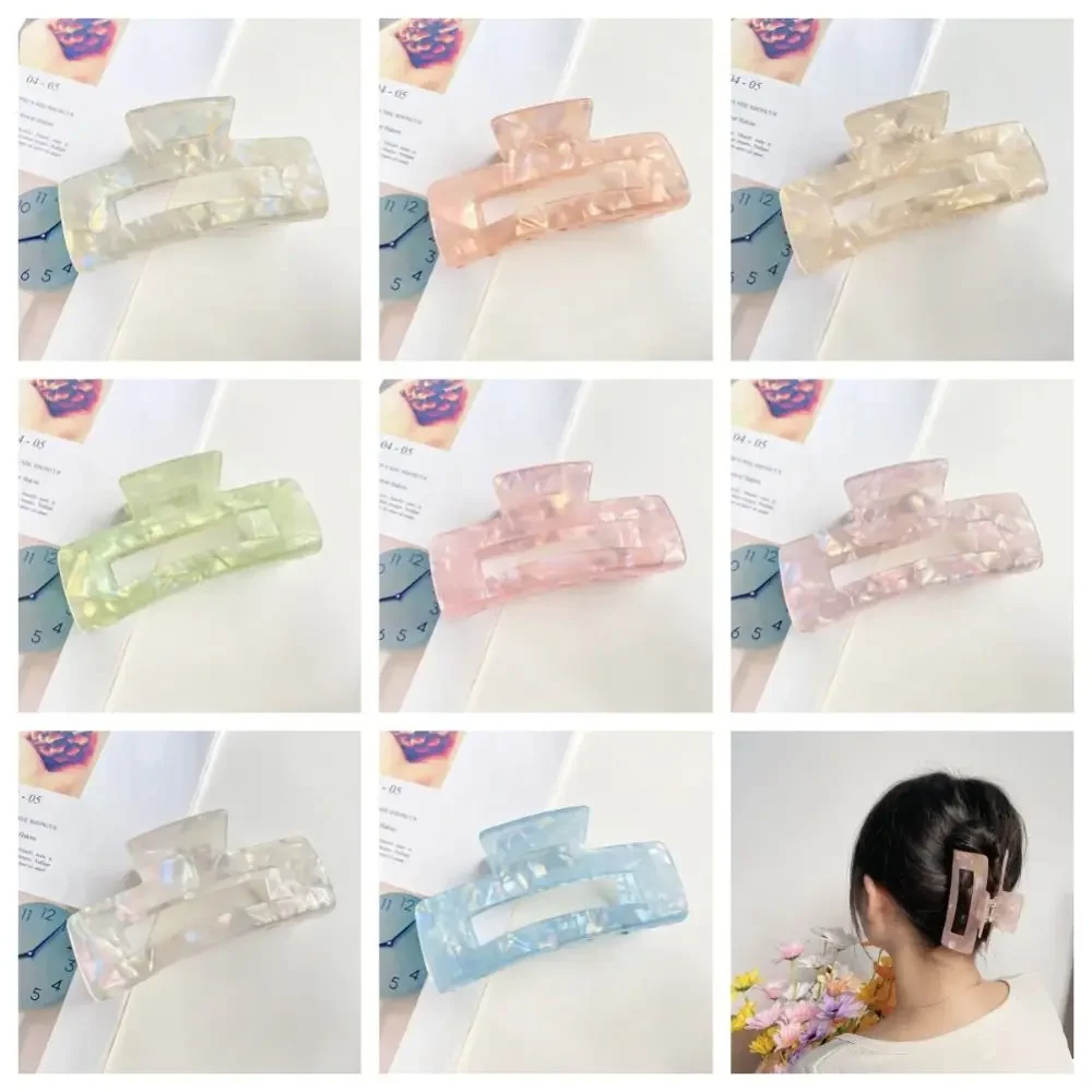 Shark Clip Acetate Hair Clips Illusory Color Hair Grab Clip Acetic Acid Barrettes Korean Style High Ponytail Clip