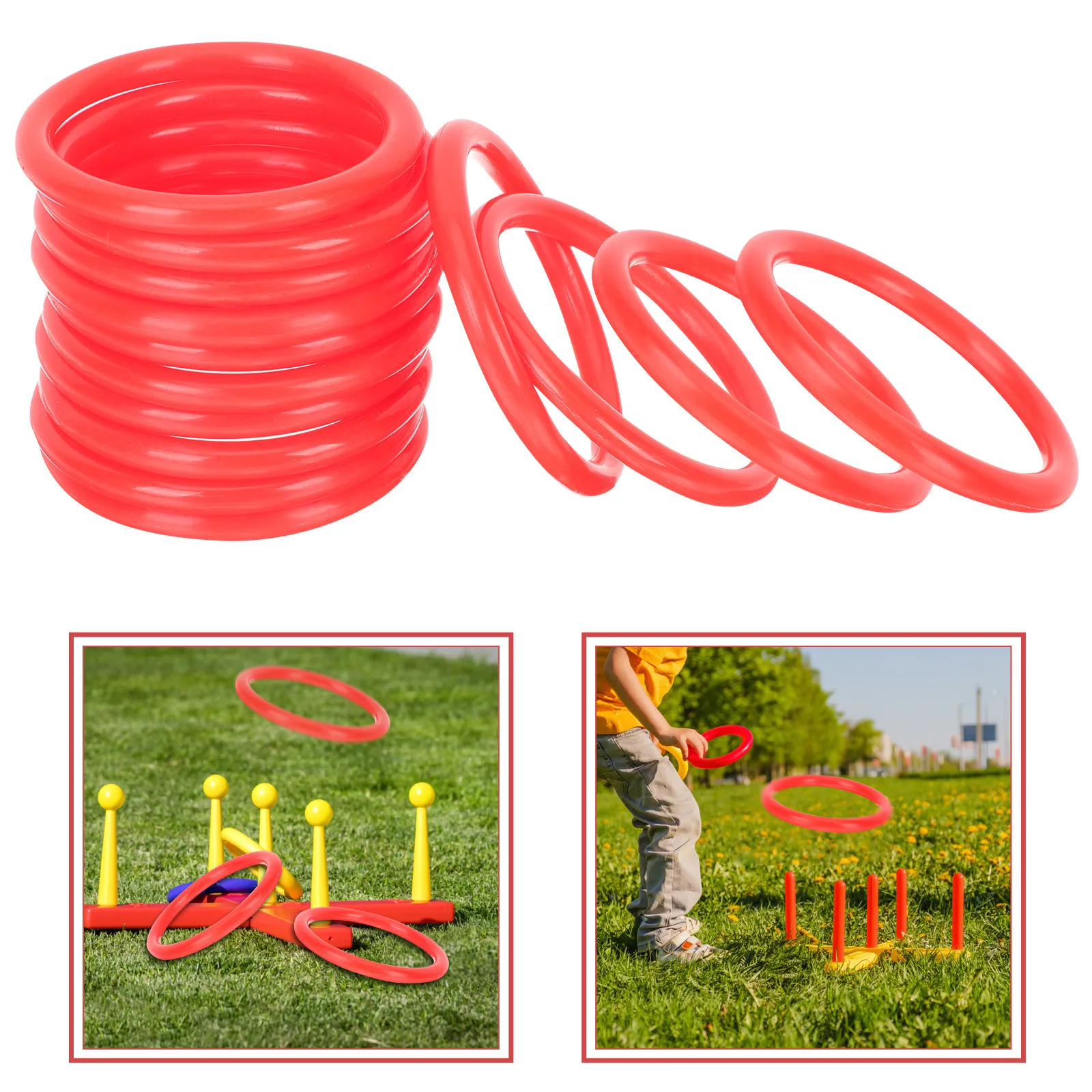 

24Pcs Rounded Edge Colorful Toss Rings Throwing Game for Children Boosts Motor Skills Outdoor Indoor Play Educational Fun