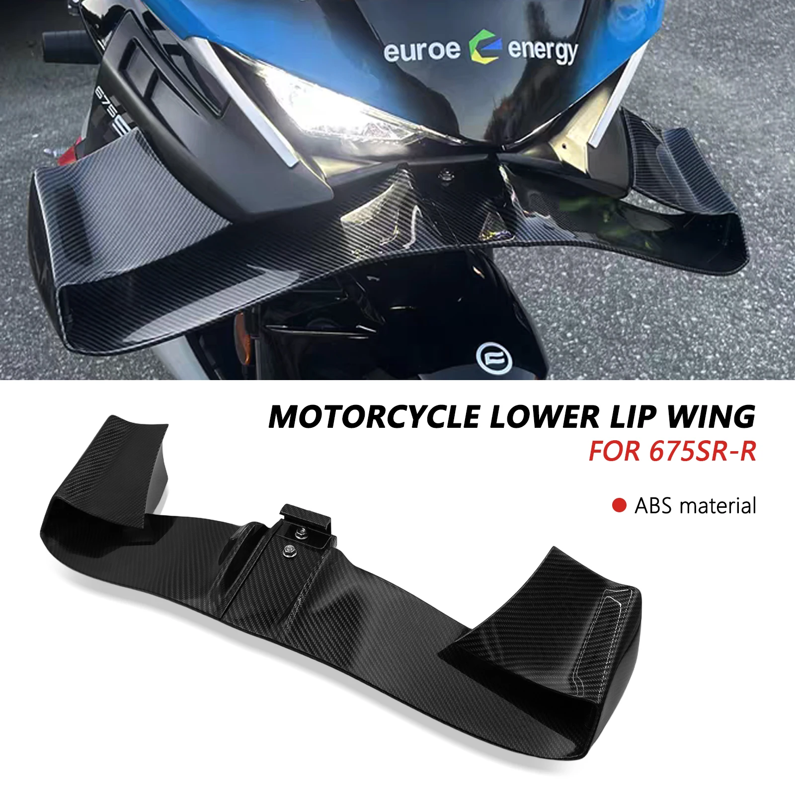 For CFMOTO CF 675SR 675 SR-R 675 SR CF675 2024 2025 Motorcycle Modification Racing-Style Winglet Front Spoiler Lower Lip GP Wing
