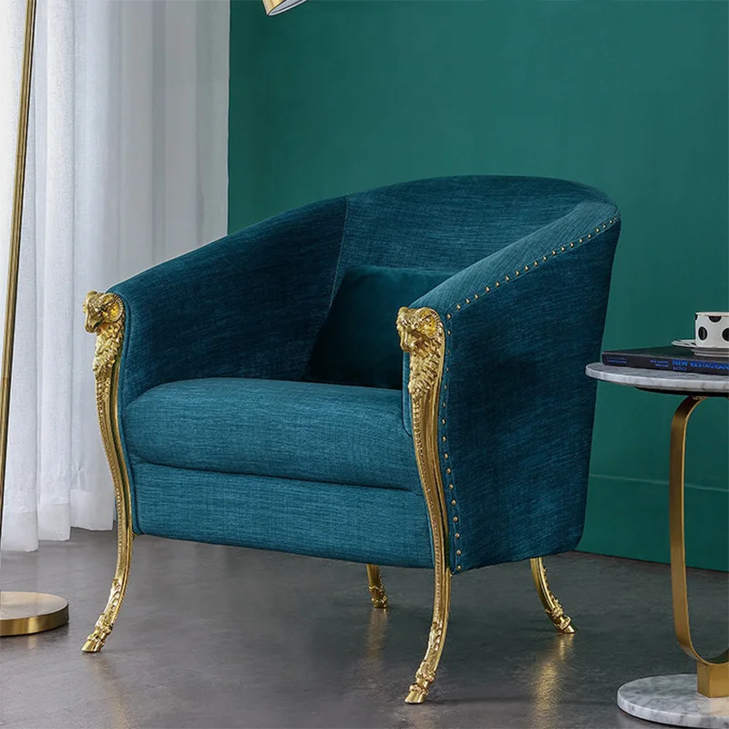 Sales Office Villa Creative Sheep Head Sofa Model Room Club Negotiation High Back Single Leisure Chair