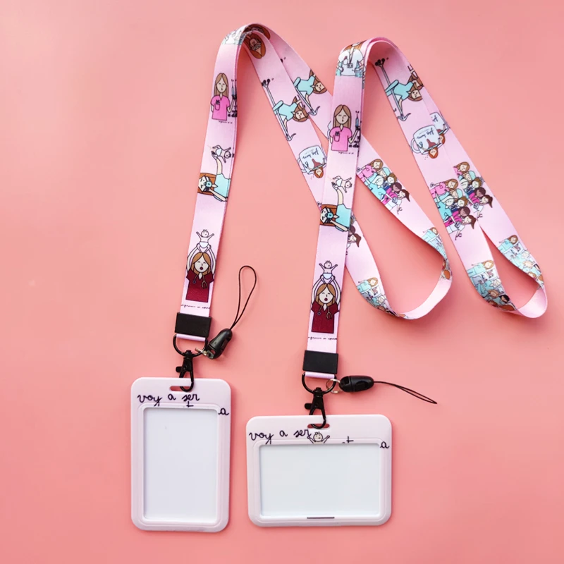 Hebamme Ausweishalter Lanyard Krankenhaus Arzt Umhängeband Kreditkartenetui Krankenschwester Kartenhalter Anmeldeinformationen Yoyo Einziehbarer Clip – Detail 3
