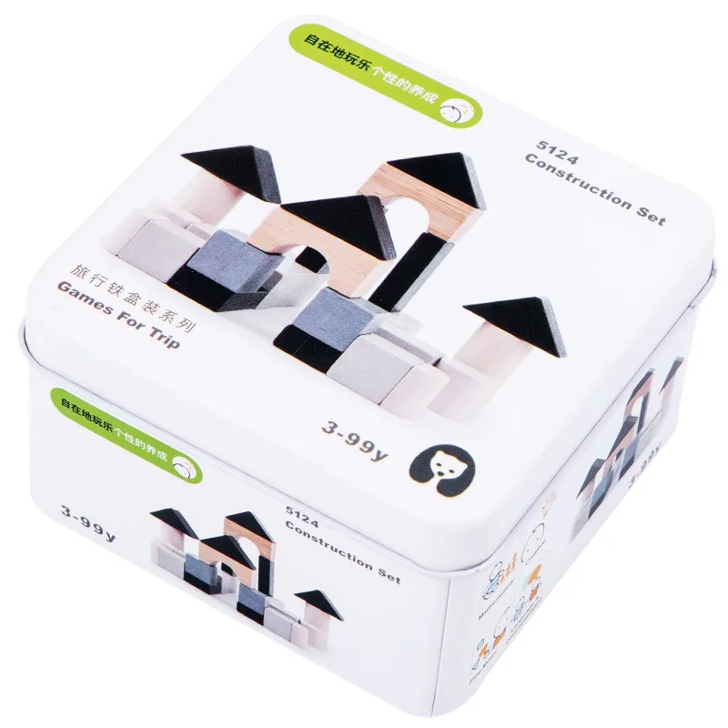 

High Quality Hot Selling Iron Box Magic Cube Puzzle Building Blocks Educational Construction Travel Game Creative Brain Teaser