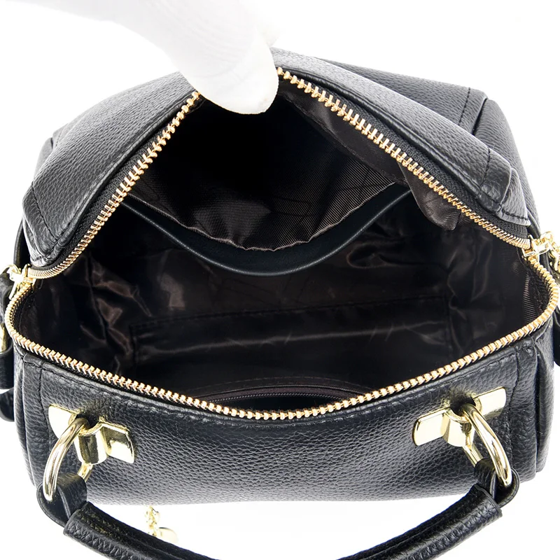 Imagem -06 - Bolsa de Ombro de Couro Genuíno para Mulheres Bolsa Crossbody Couro Monocromático de Vaca Bolsa Luxuosa para Senhoras Alta Qualidade Nova 2023