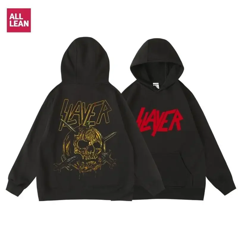 

Autumn and Winter New Layer Torrent Metal Band Tide Brand Street Periphery Loose Men's Hooded Fleece Pullover Unisex Sweater
